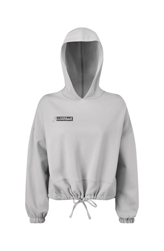 LUXE BASICS WOMEN'S CROPPED HOODED SWEATSHIRT