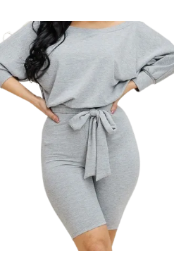 GREY LUXE LOUNGE ROMPER | ONE PIECE