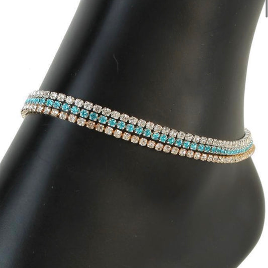 BLUE ICE ANKLET | ACCESSORIES